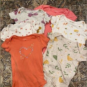 Six 18 month old summer onesies